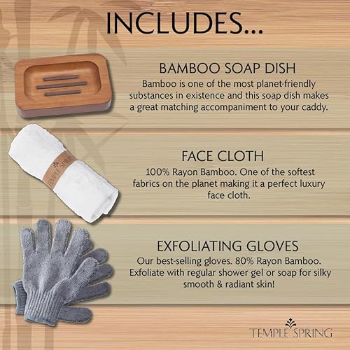 Temple Spring Wooden Bathtub Tray, Bamboo Bathroom Accessories, Bath Tray for Tub, at Home Spa Essentials, Board for Tub Table, Bath Caddy for Bathtub Accessories & Bathroom Essentials ? Wood Brown