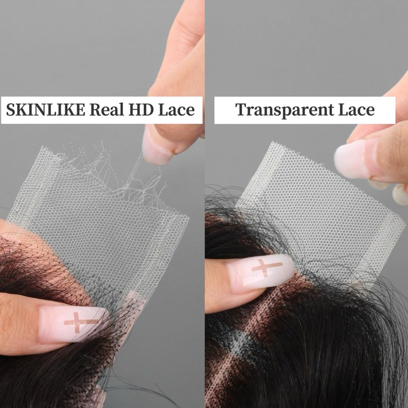 2x6 SKINLIKE Real HD Lace Closure Only 0.095mm Ultra-thin Invisible HD Lace Pre Plucked Single Knot Body Wave Lace Closure Human Hair 18 inch