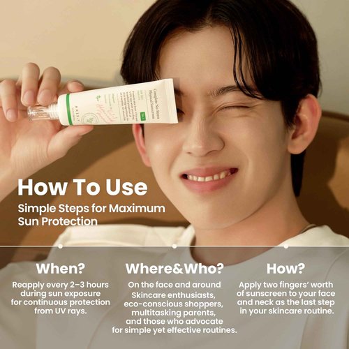 AXIS-Y Complete No-Stress Physical Sunscreen V3 - SPF 50 Mineral Sunscreen with 2% Niacinamide, Zinc Oxide Sunblock for Broad Spectrum Sun Care - Vegan Korean Skin Care -1.69 fl. oz.