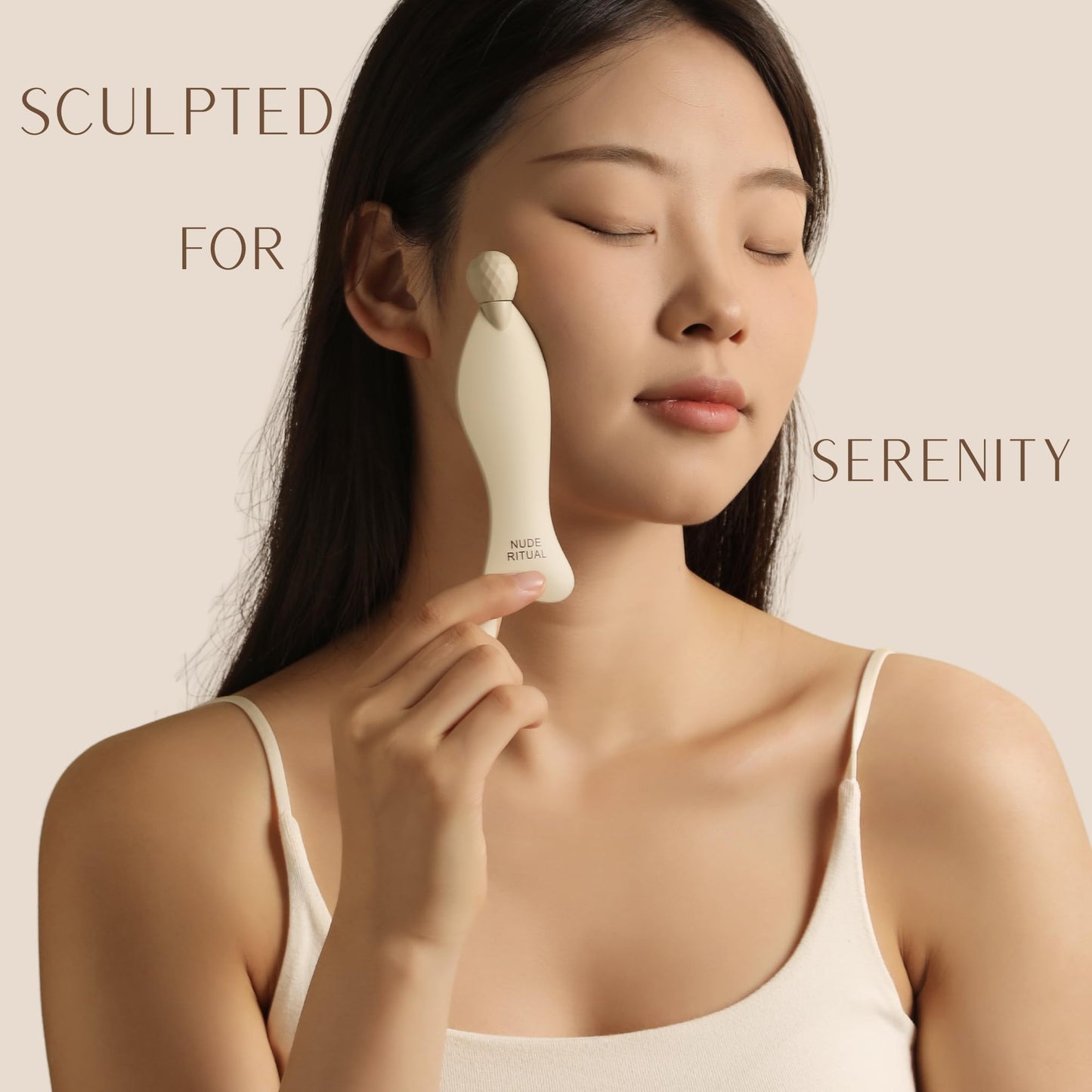 Nude Ritual 4-in-1 Gua Sha Tool for Face – Facial Sculpting Tool, Jawline & Neck Massager for Lymphatic Drainage, Face Massage Tool with Travel Pouch