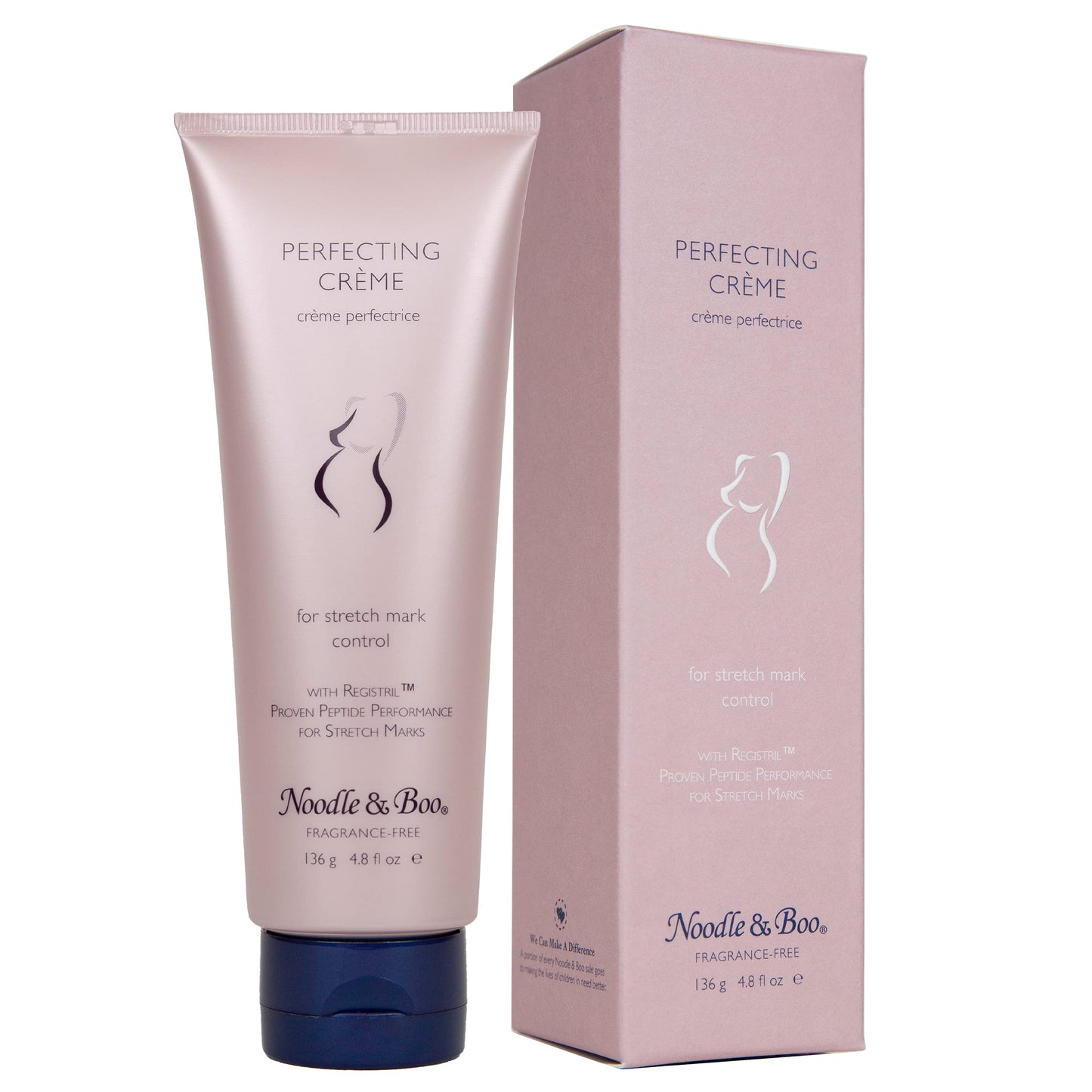 Noodle & Boo Perfecting Crème, Pregnancy Skin Care Stretch Mark Cream Enriched With Cocoa Butter and Avocado Oil, 4.8 Fl. Oz.