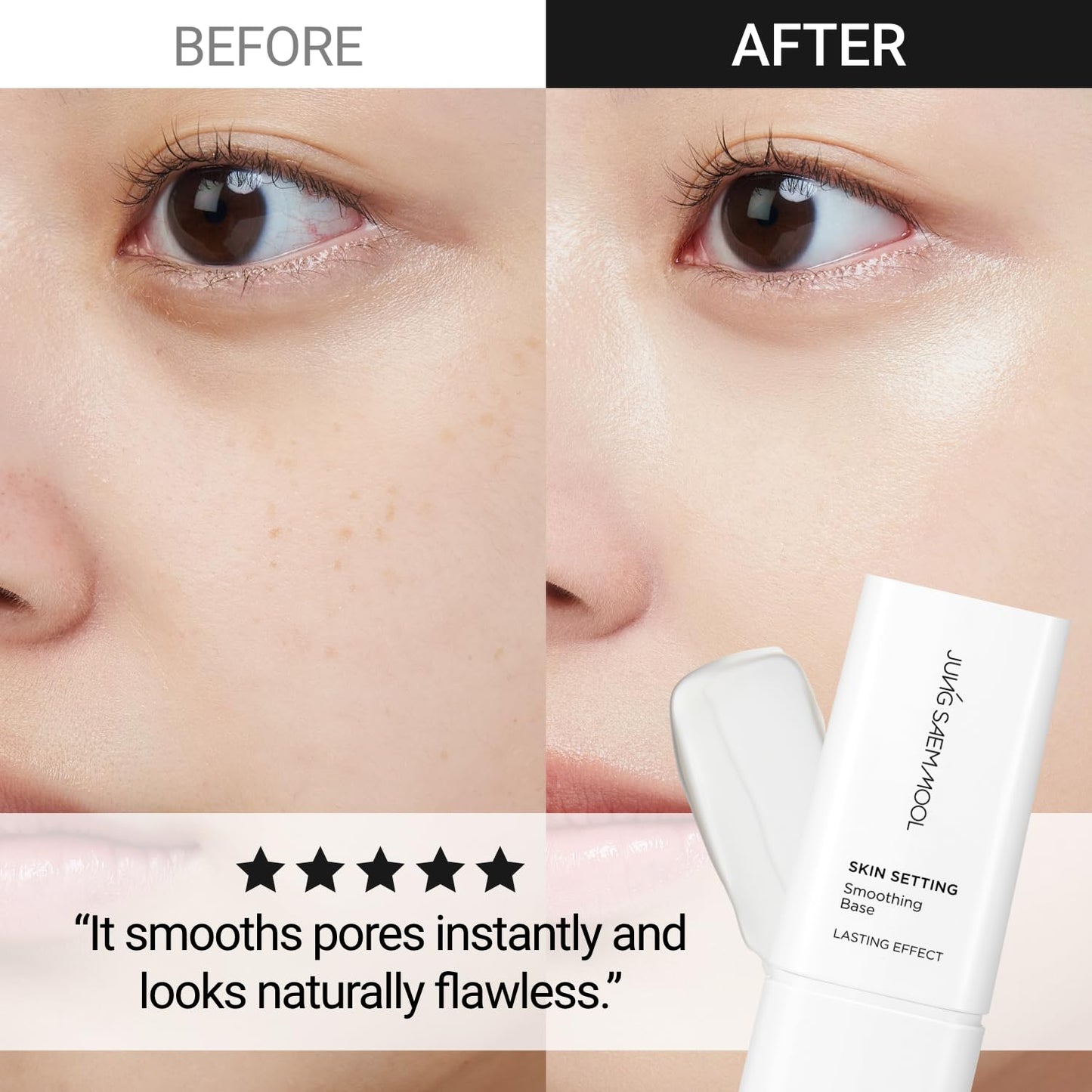JUNG SAEM MOOL Skin Setting Smoothing Base 1.35 Fl Oz, Sebum-Control Primer with Cotton Seed Extract for Long-Lasting Matte Finish, Fresh Lotion Texture for Oily Skin and T-Zone, Korean Makeup