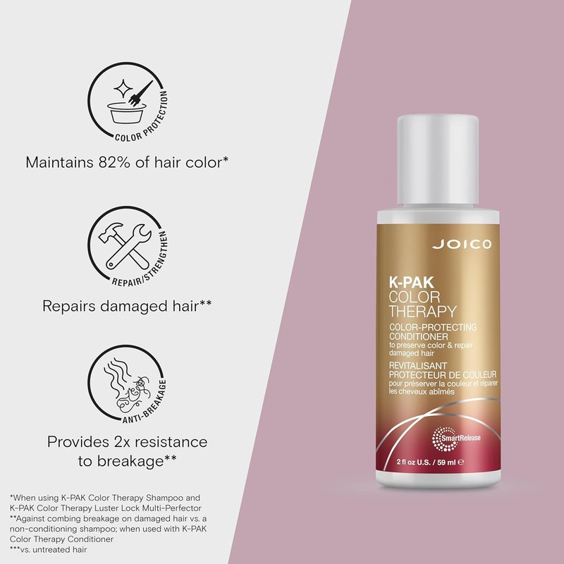 Joico K-PAK Color Therapy Conditioner - Color Protection & Shine Boost | Keratin & Argan Oil | For Color-Treated Hair
