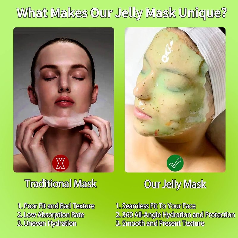 Lavender & Tea Tree Peel-Off Jelly Mask Set - Hydrating, Oil Control Facial Treatment | Perfect Gift for Men & Women