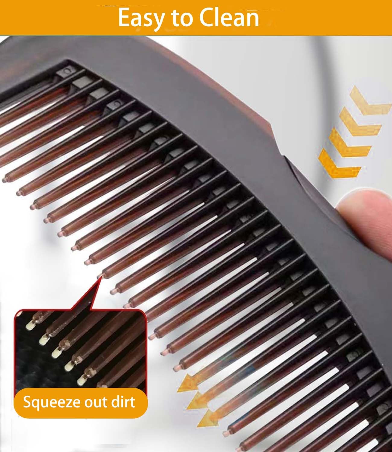Dandruff Comb Fine Tooth Scalp Detox Comb Lice for Women, Men & Kids Stainless Steel Scalp Detoxing, Sweep & Massage Hair Brush Tool for Hair Care (1PC Brown)
