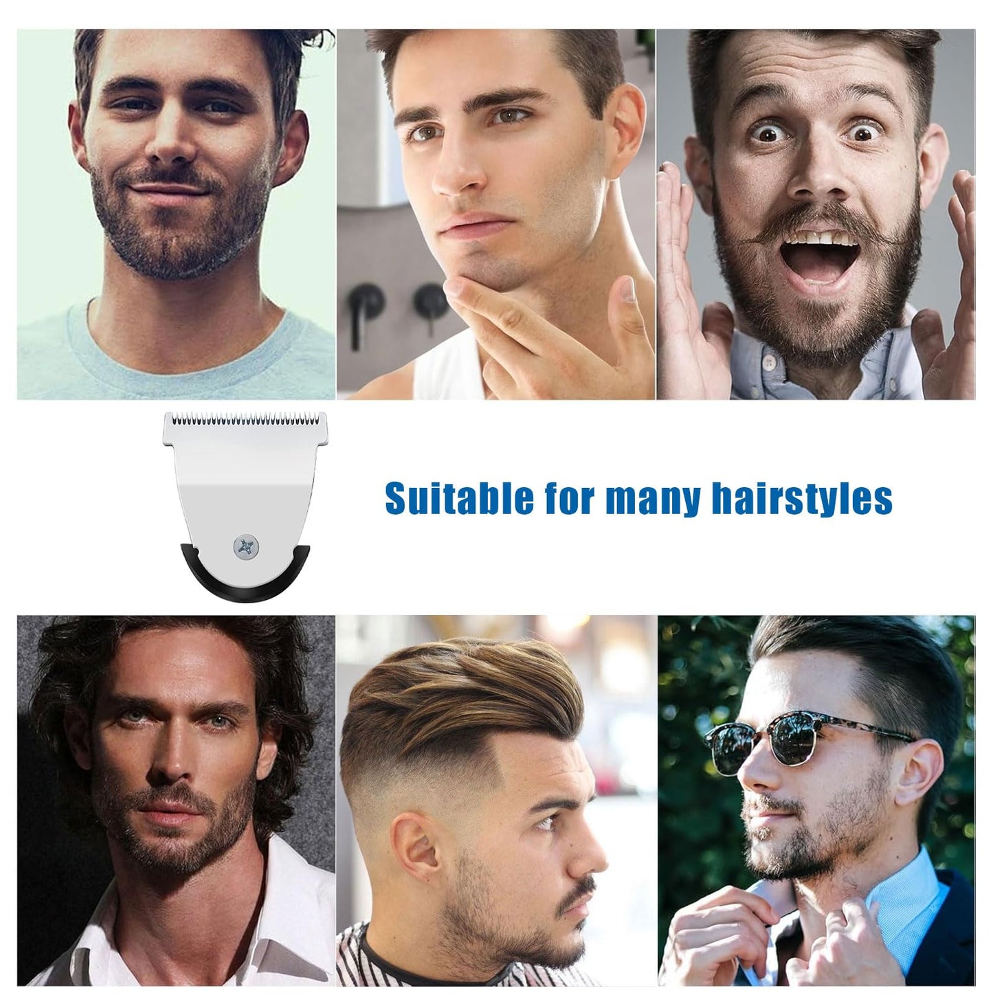 Detachable Hair Clipper Replacement Blades #2111 Blade Compatible with Wahl Mag Trimmers 8841/8700 /8143- Fits Professional Barbers, 2Packs