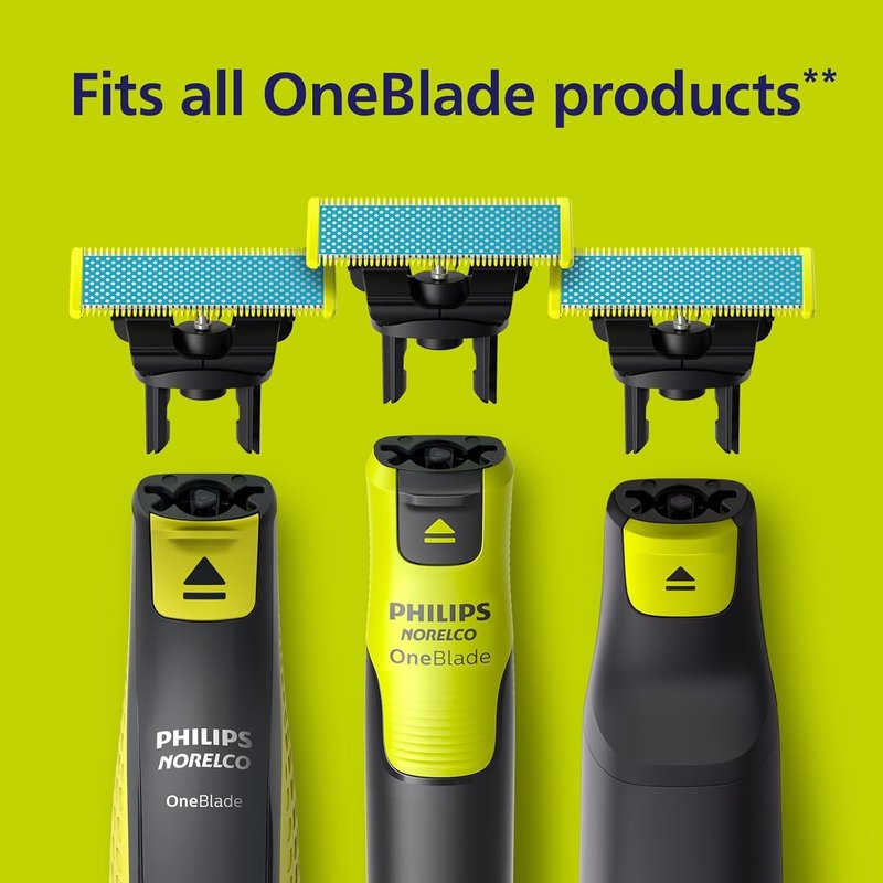Philips OneBlade Replacement Blades - Face & Body Grooming Kit | Pack of 2, Anti-Friction Design