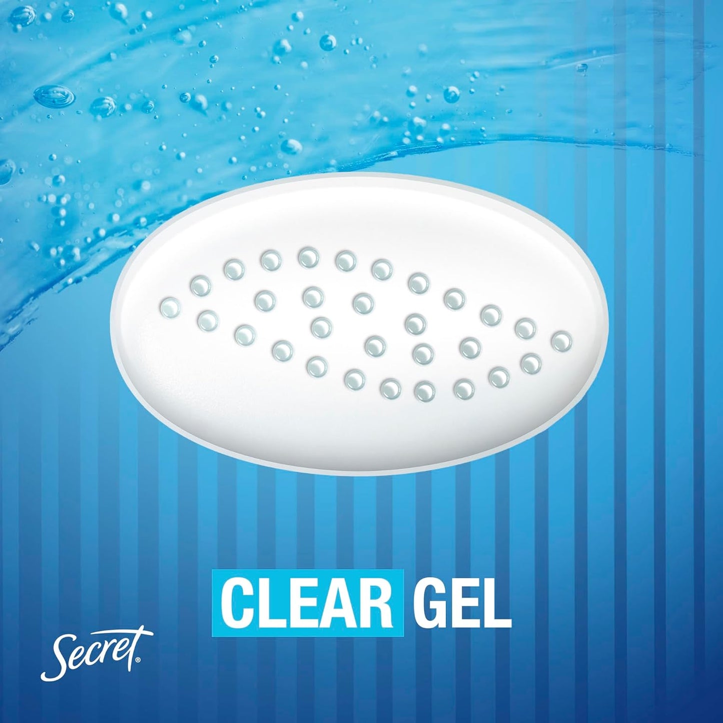 Secret Outlast Antiperspirant Deodorant for Women, 72hr Sweat & Odor Protection, PH Balancing Minerals, Clear Gel, Protecting Powder Scent, 2.6 oz