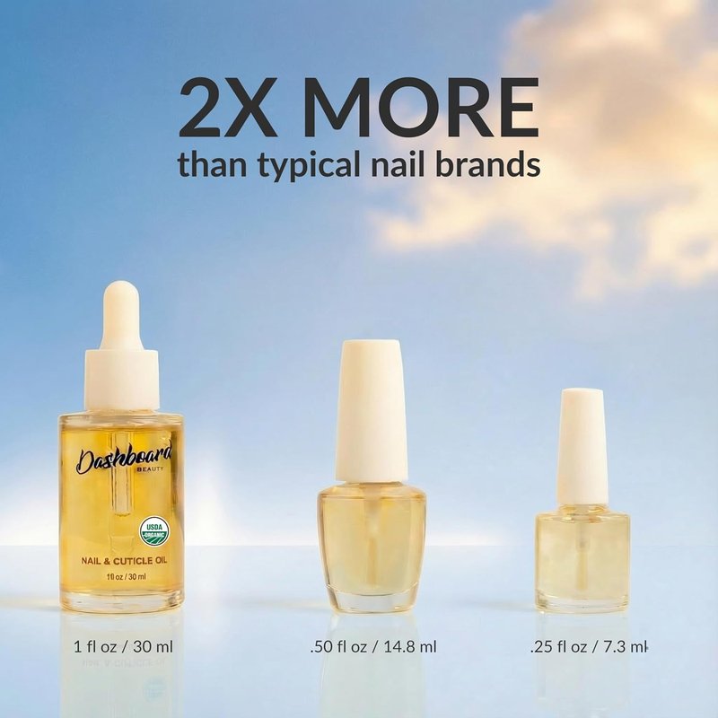 Cuticle Nail Oil - Advanced Moisturizer & Strengthener with Jojoba & Vitamin E | Repairs Damaged Nails, 1 oz