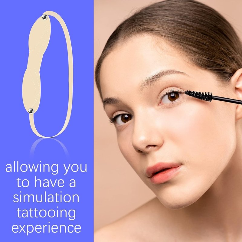 Microblading Practice Skin - 20 Pieces Silicone Eyebrow Tattoo Kits for Beginners | Dotted Line Design