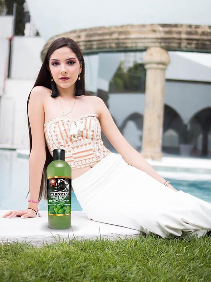 Alazán Horse Shampoo for Human Use - Bergamot, Biotin & Keratin Infused | Nourishing Hair Care