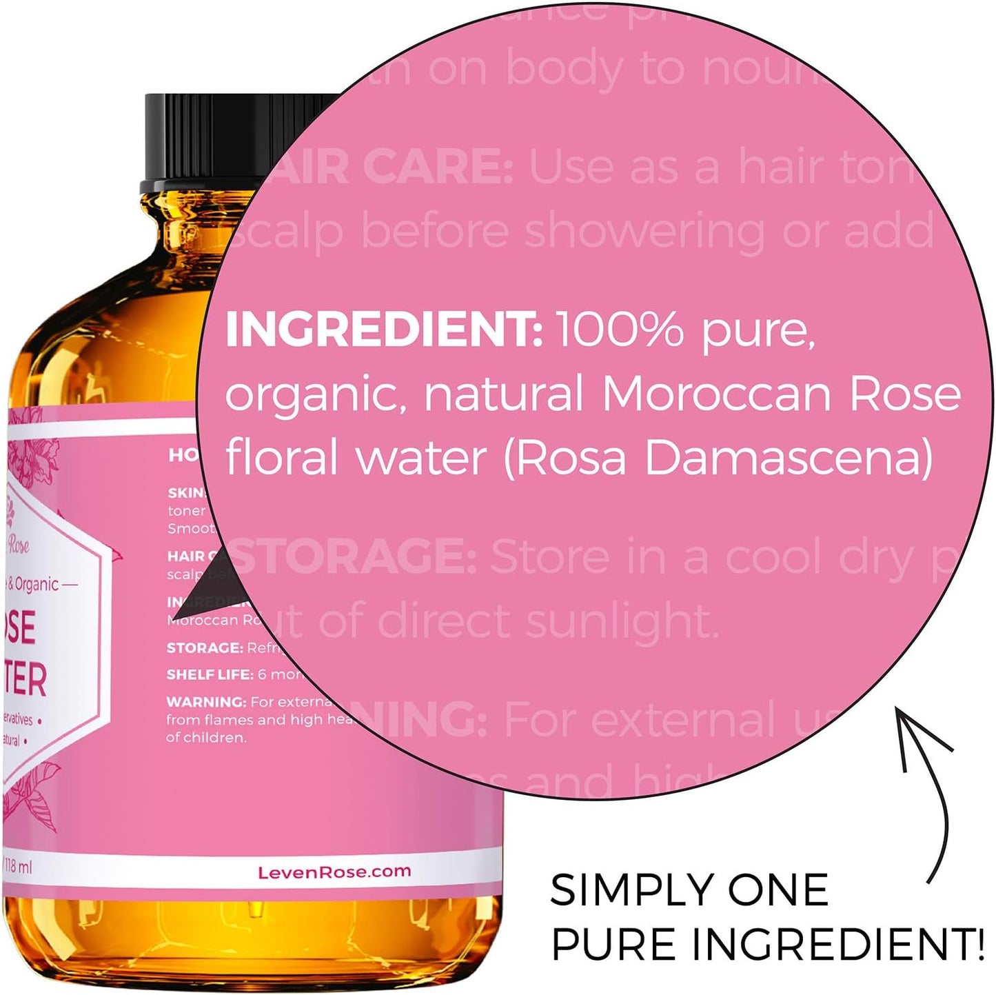 Jojoba Oil & Rose Water Facial Toner Bundle - Hydrating Moisturizer for Skin, Hair, Body & Nails | 4 oz Each