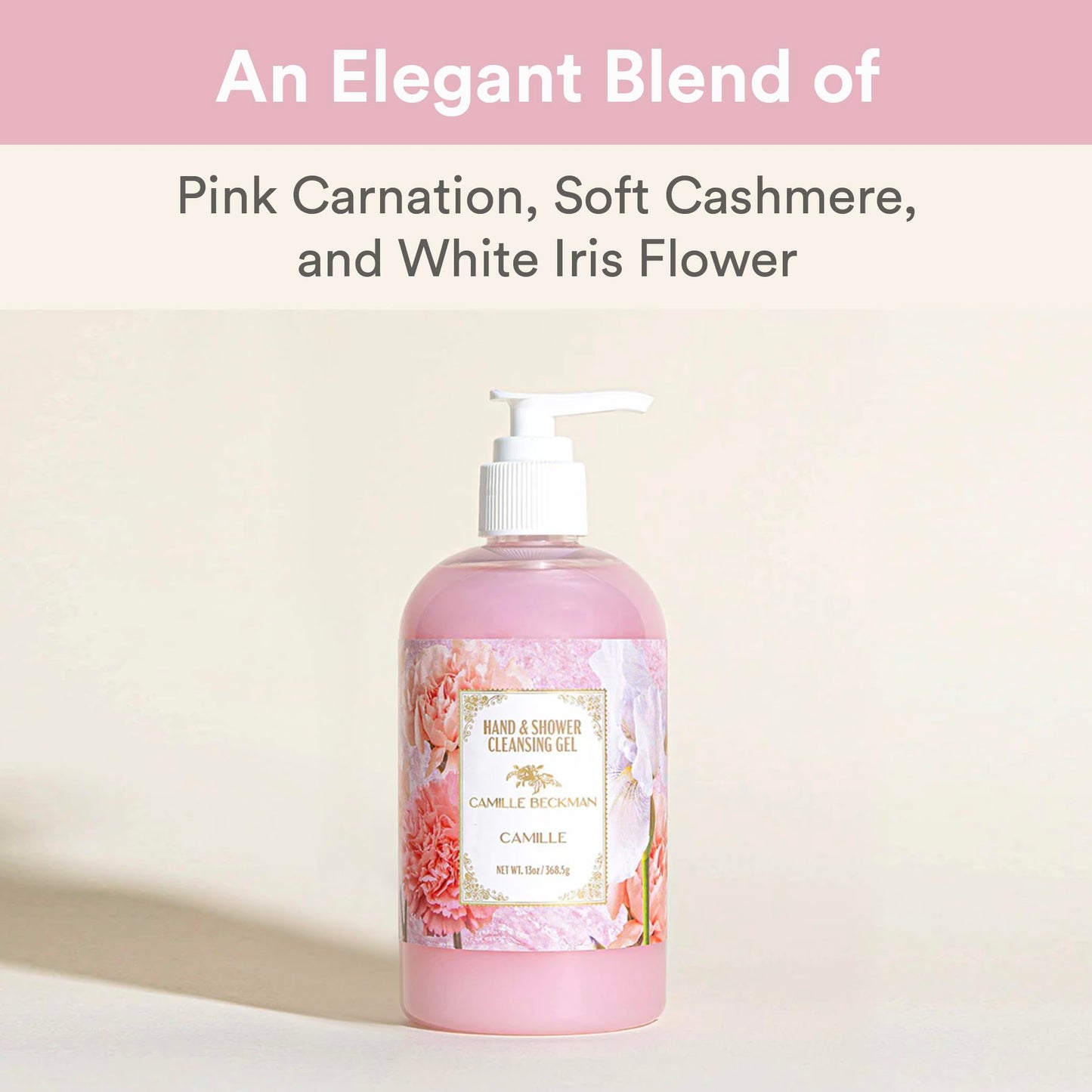 Camille Beckman Hand and Shower Cleansing Gel, Signature Camille, 13 Ounce