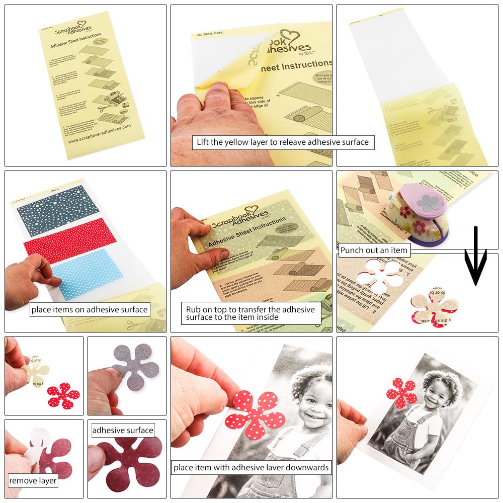 3L Scrapbook Adhesives Adhesive Sheets, 6-Inch x 12-Inch, 5-Pack