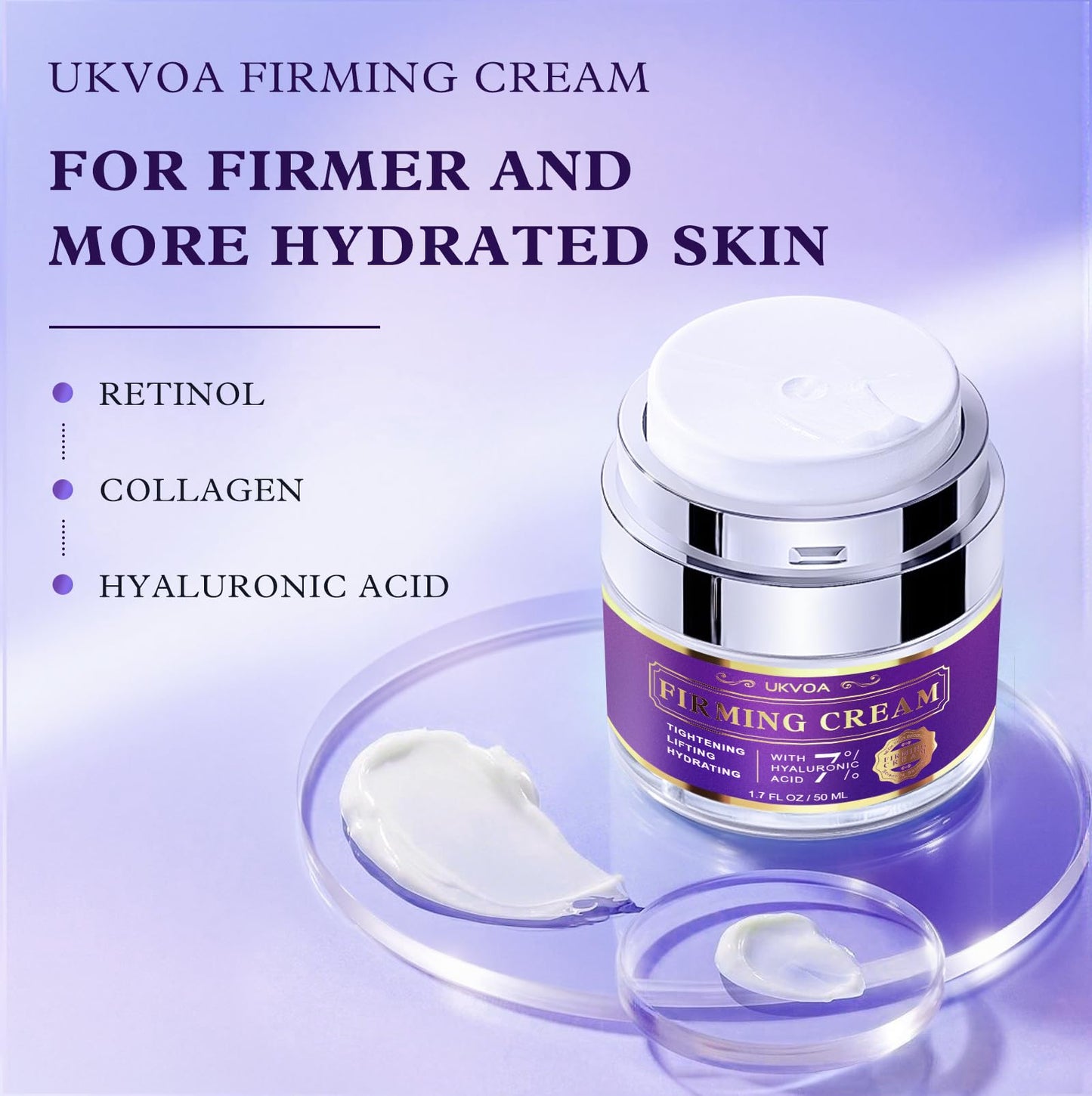 UKVOA Retinol Neck & Face Wrinkle Cream for Women, 1.7 Fl Oz