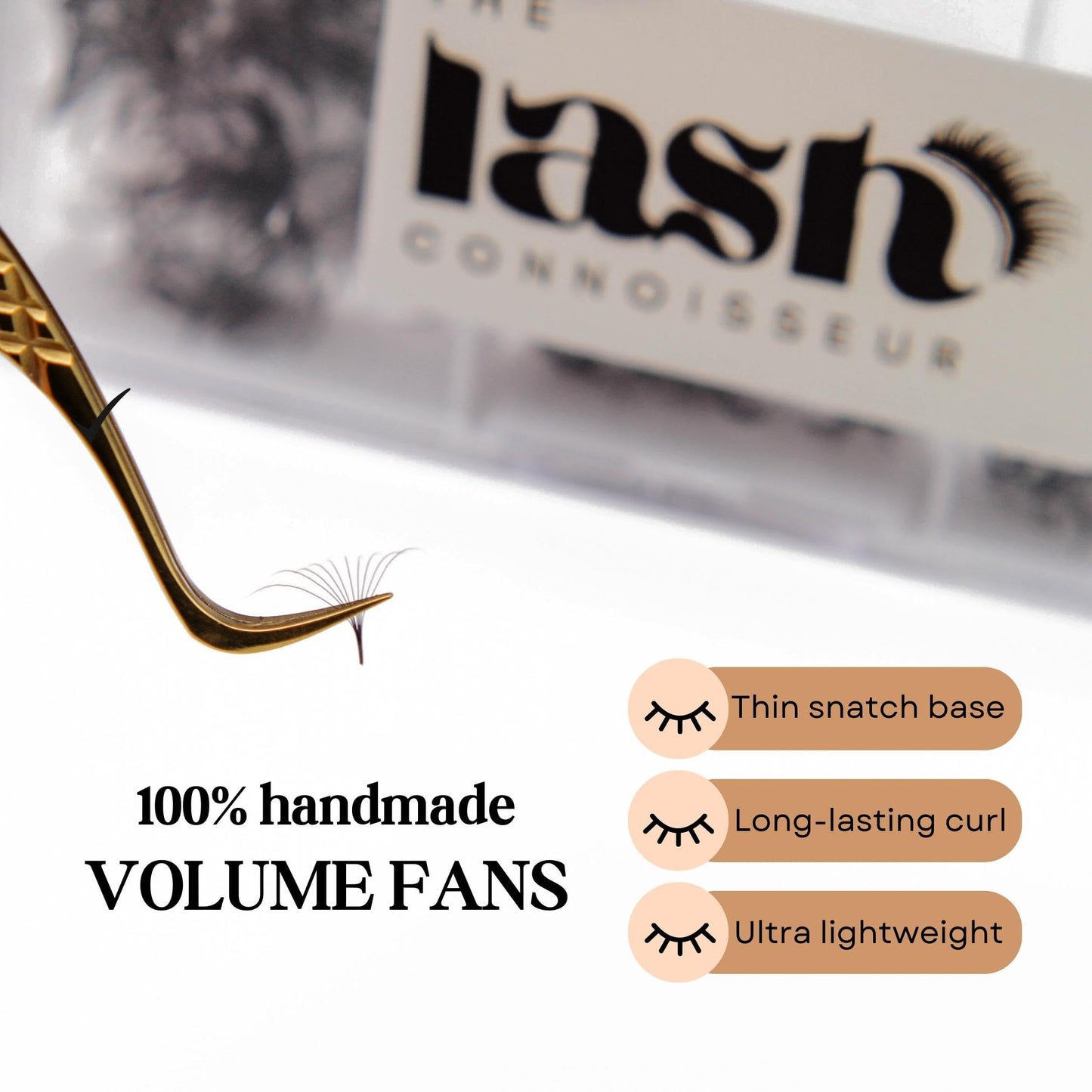 8D - D Curl 750 Fans Mixed Promade Fans Lash Extensions | TLC Lash Supplies 4D to 16D Premade Fans 7 mm to 16 mm Mixed Length Thin Base Premade Fans Eyelash Extensions (8D - D Curl, 14-15-16 mm)