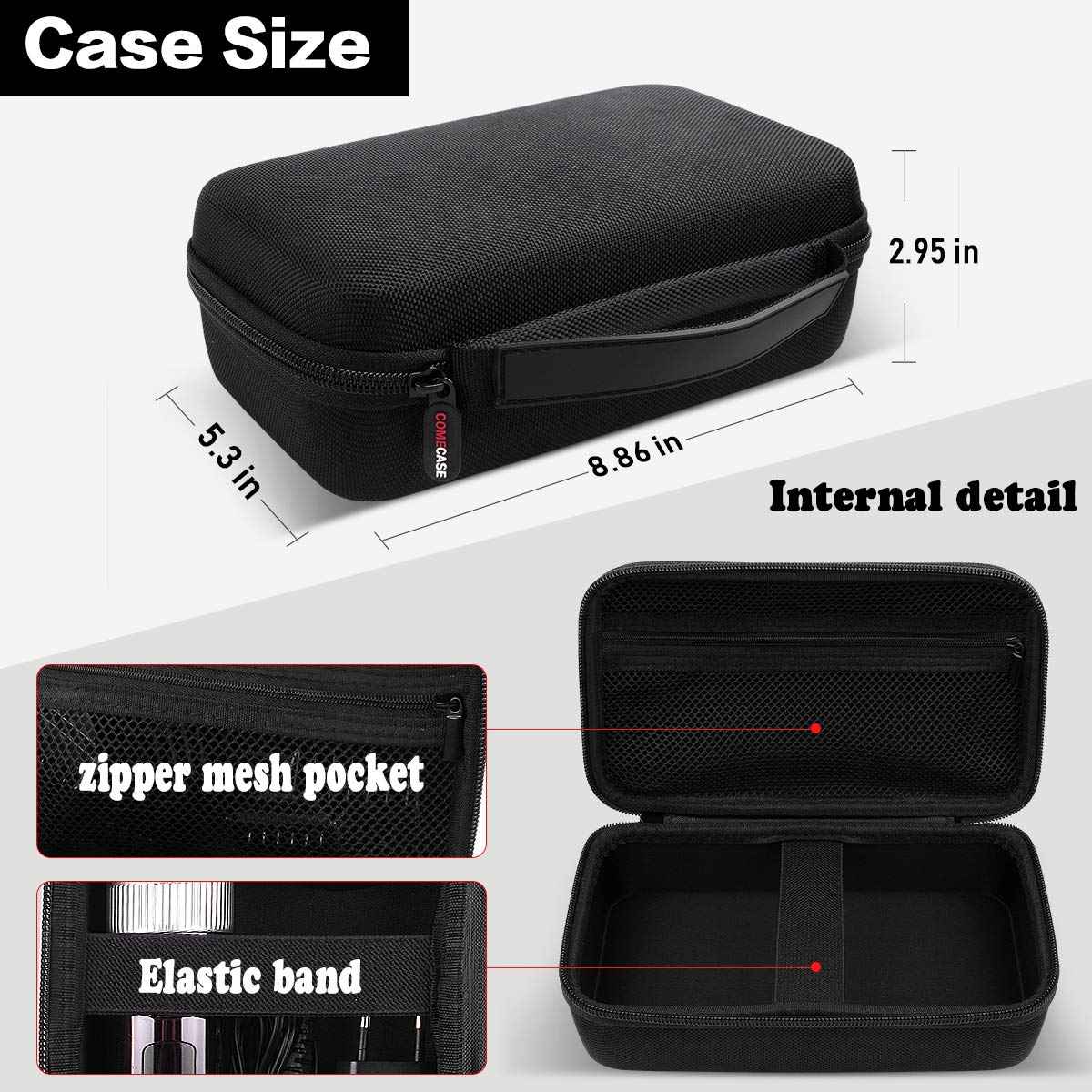 Case for Hatteker/for oneisall/for Ufree/for Novah Hair Clipper, Beard Trimmer Organizer Storage for Men Hair Cutting Kit Precision Shaver, with Inner Net Bag for Grooming Kit (Case Only)