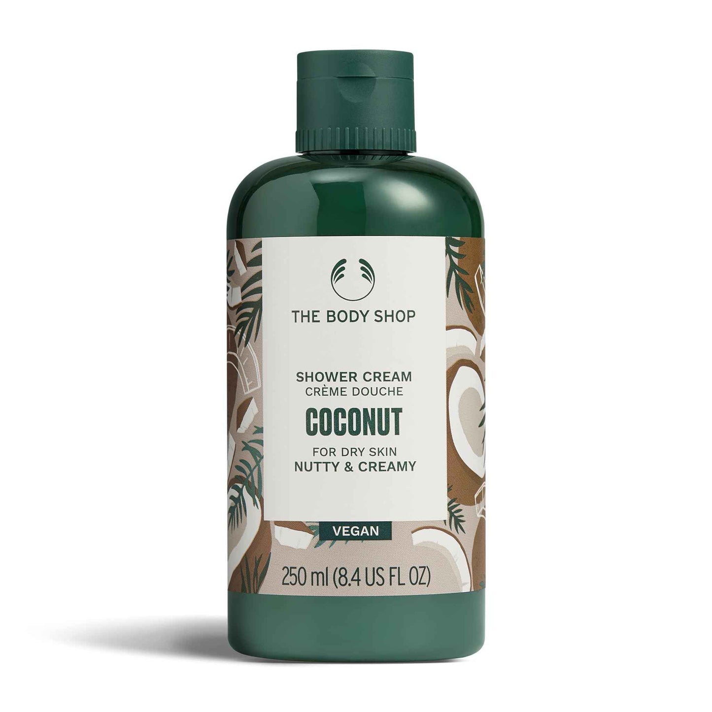 The Body Shop Coconut Shower Cream - Nutty and Creamy for Dry Skin - Vegan Body Wash, 8.4 Fl Oz