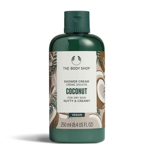 The Body Shop Coconut Shower Cream - Nutty and Creamy for Dry Skin - Vegan Body Wash, 8.4 Fl Oz