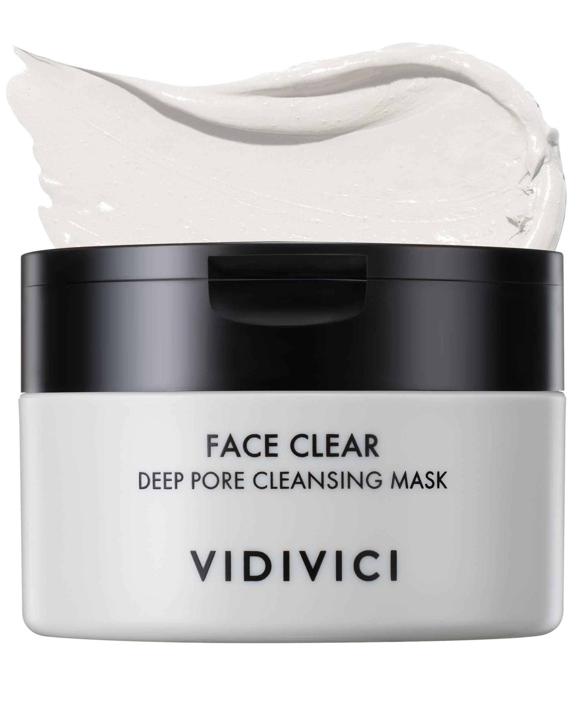 VIDIVICI Korean Deep Pore-Cleansing Clay Mask – Gently Exfoliates & Soothes Oily, Sensitive Skin – Mud Wash-Off Formula for Sebum Control, Cooling Hydration & Pore Tightening – 3.38oz