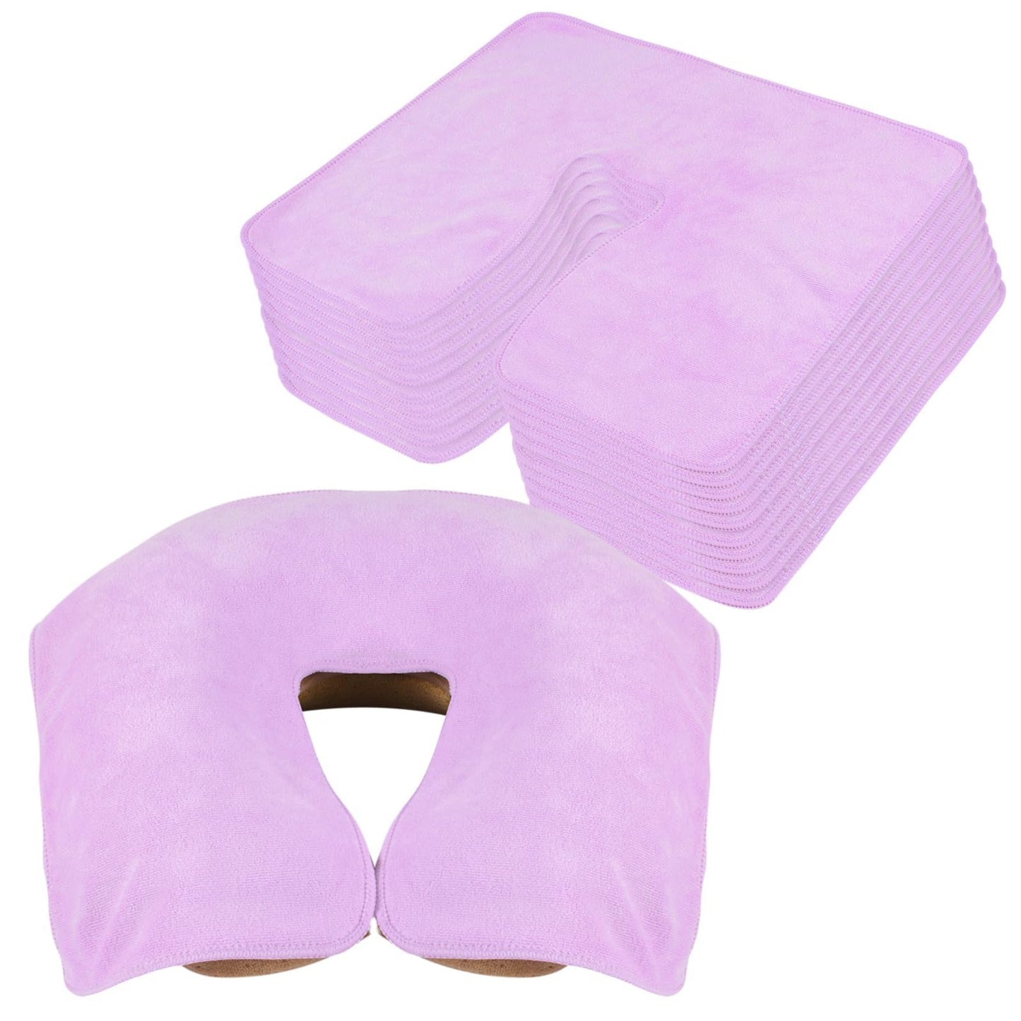 SINLAND Microfiber Face Cradle Covers Large Size Soft and Reusable Non-Stick Massage Headrest Cover Suitable for Any Massage Tables & Massage Chair