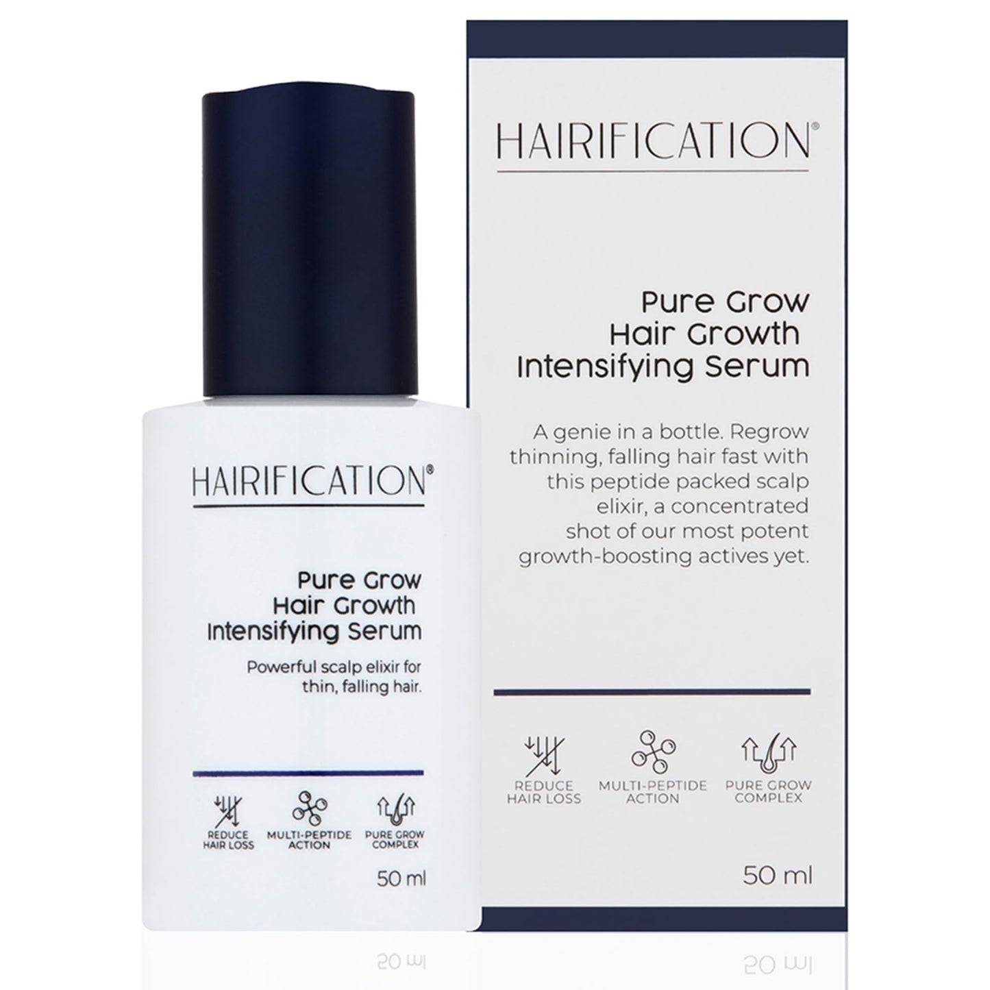 Hairification Pure Grow Scalp Elixir with Biotin & Ginseng, Formulated for Thin Hair and Scalp Care to Help Enhance Volume and Shine - 50ml