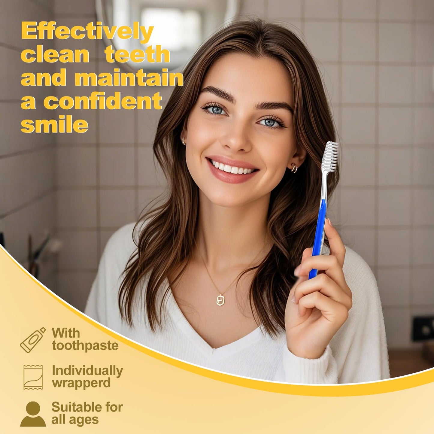skourvut Disposable Toothbrushes with Toothpaste Individually Wrapped 5 Colors Bulk Toothbrush and Toothpaste 10g for Homeless,Shelter,Air Bnb/Hotel/Guest Apartment (100)