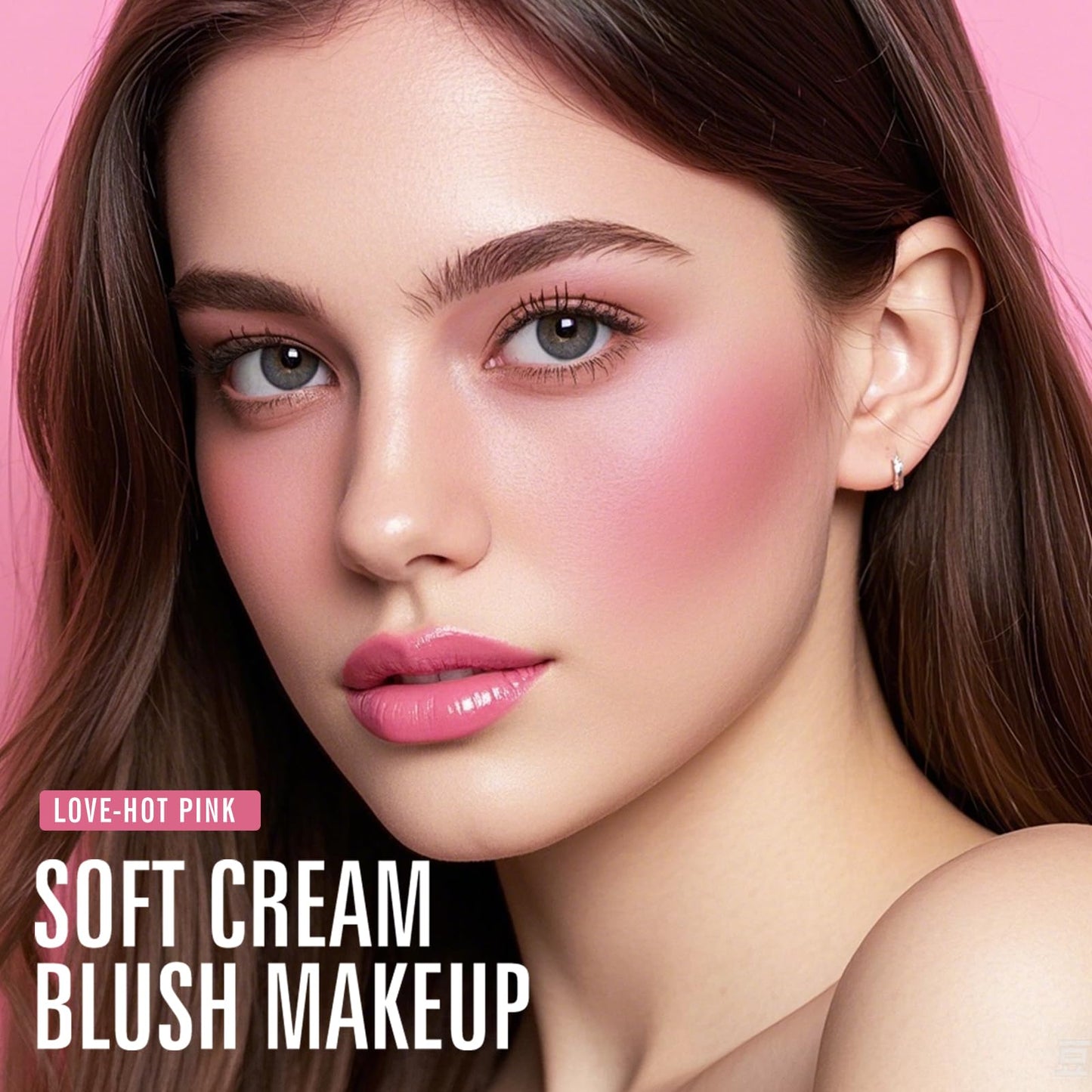 KIMUSE Liquid Blush - Soft Cream Blush for Cheeks, Long-Wearing, Waterproof & Smudge Proof, Dewy Finish