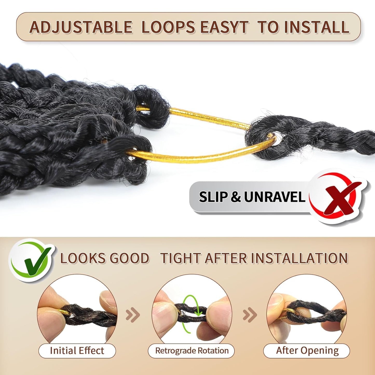 Boho Passion Twist Crochet Hair 12" - 8 Packs Natural Black Pre Twisted Mini Yanky Twist Curly Senegalese Dreadlocks Extensions Pre-looped Soft Locs Majesty Twist Braids for Women Synthetic