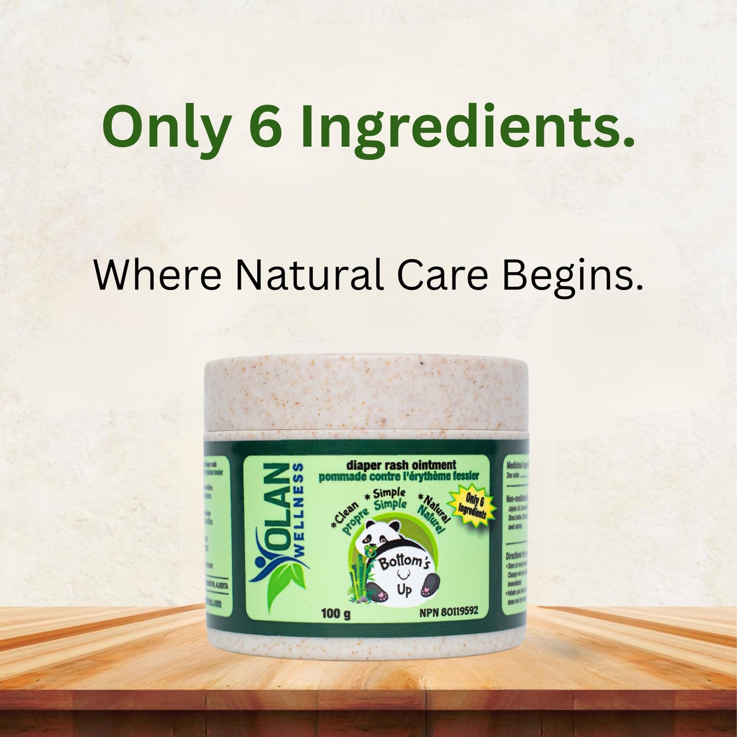 Bottoms Up Diaper Rash Ointment by Olan Wellness – Thick Zinc Oxide Barrier Cream, Melts on Contact, Helps Soothe & Protect Sensitive Skin, Baby Balm for Newborns & Toddlers