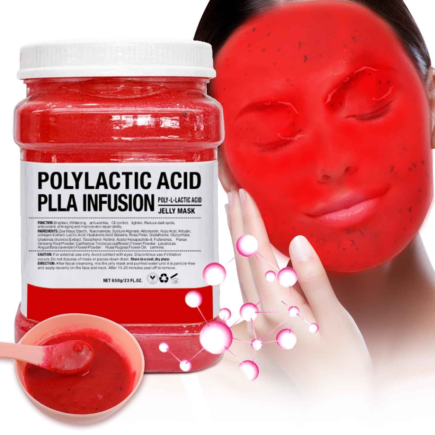 Angeland Jelly Mask for Facials Professional, Hydrating & Moisturizing Peel-Off Natural Gel Face Mask SkinCare, Professional Spa Use Jelly Face Masks, Deep Hydration & Glow 23 Fl Oz (Polylactic Acid)