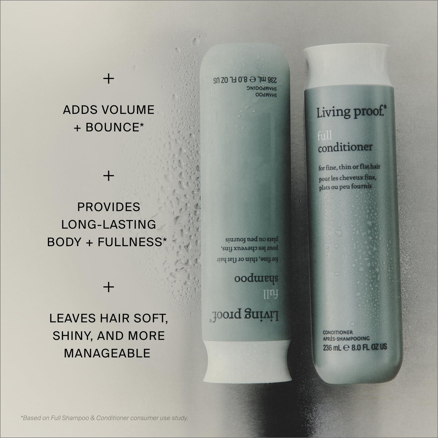 Living Proof Full Shampoo Volumizing Shampoo – Adds Volume, Bounce, Long-Lasting Fullness, Gentle, Paraben & Silicone Free, Safe for Color Treated Hair, 24 oz