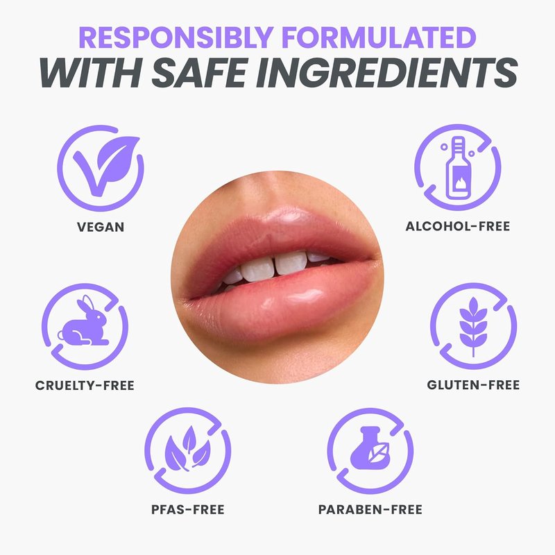 Wonderskin Lip Gloss - Hydrating Clear Glitter Lip Gloss | High Shine Finish for Luscious Lips