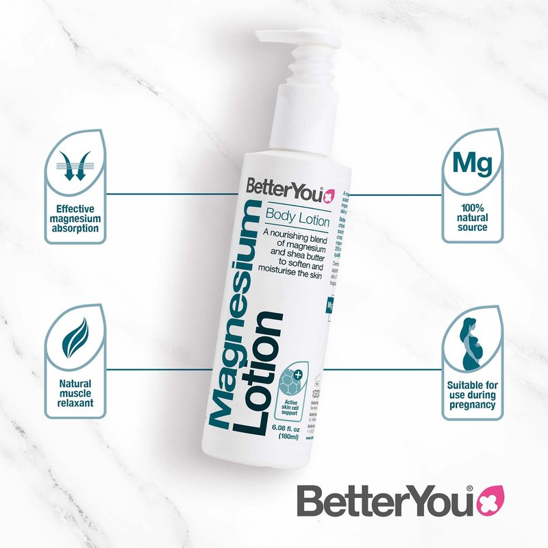 BetterYou Lotion Bundle - Sleep and Magnesium Body Lotion - Softens Skin and Eases Muscles - Calming Lavender and Chamomile Blend - 2 pc