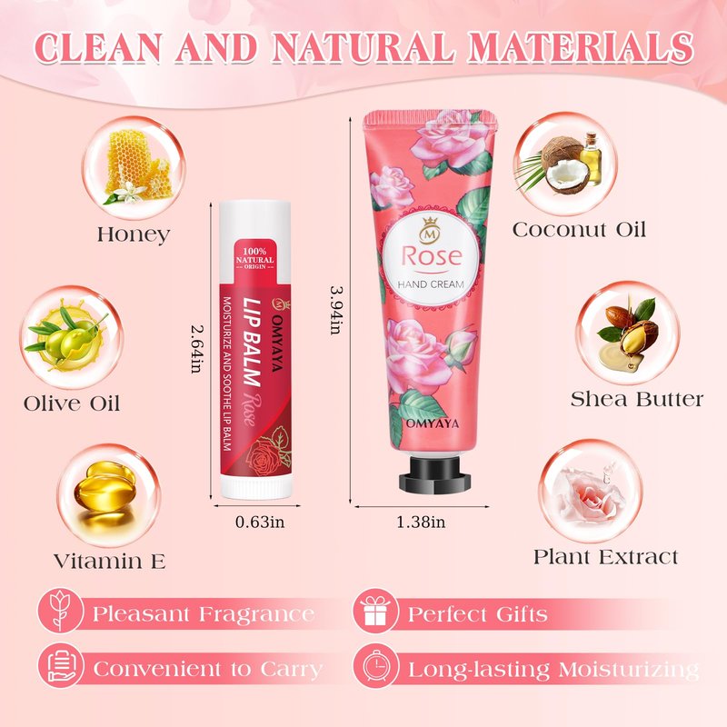 120 Pack Bulk Gifts For Women,Christmas Stocking Stuffers Gifts Set for Coworker,Mini Hand Cream Bulk, Lip Balm Set,Travel Size Hand Lotion,Thank You Gifts for Coworkers
