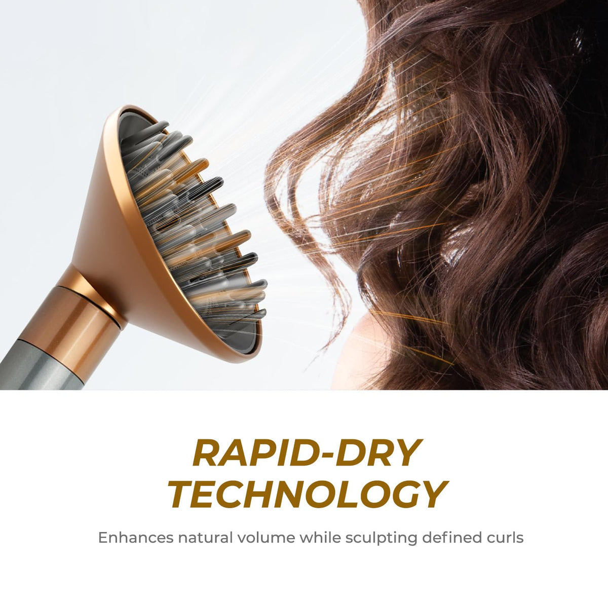 Upgraded Diffuser Attachment for Dyson Airwrap HS01/HS05/HS08 - Quick-Dry Curly Hair Nozzle, Heat-Resistant & Lightweight Design, Reduces Frizz for Na
