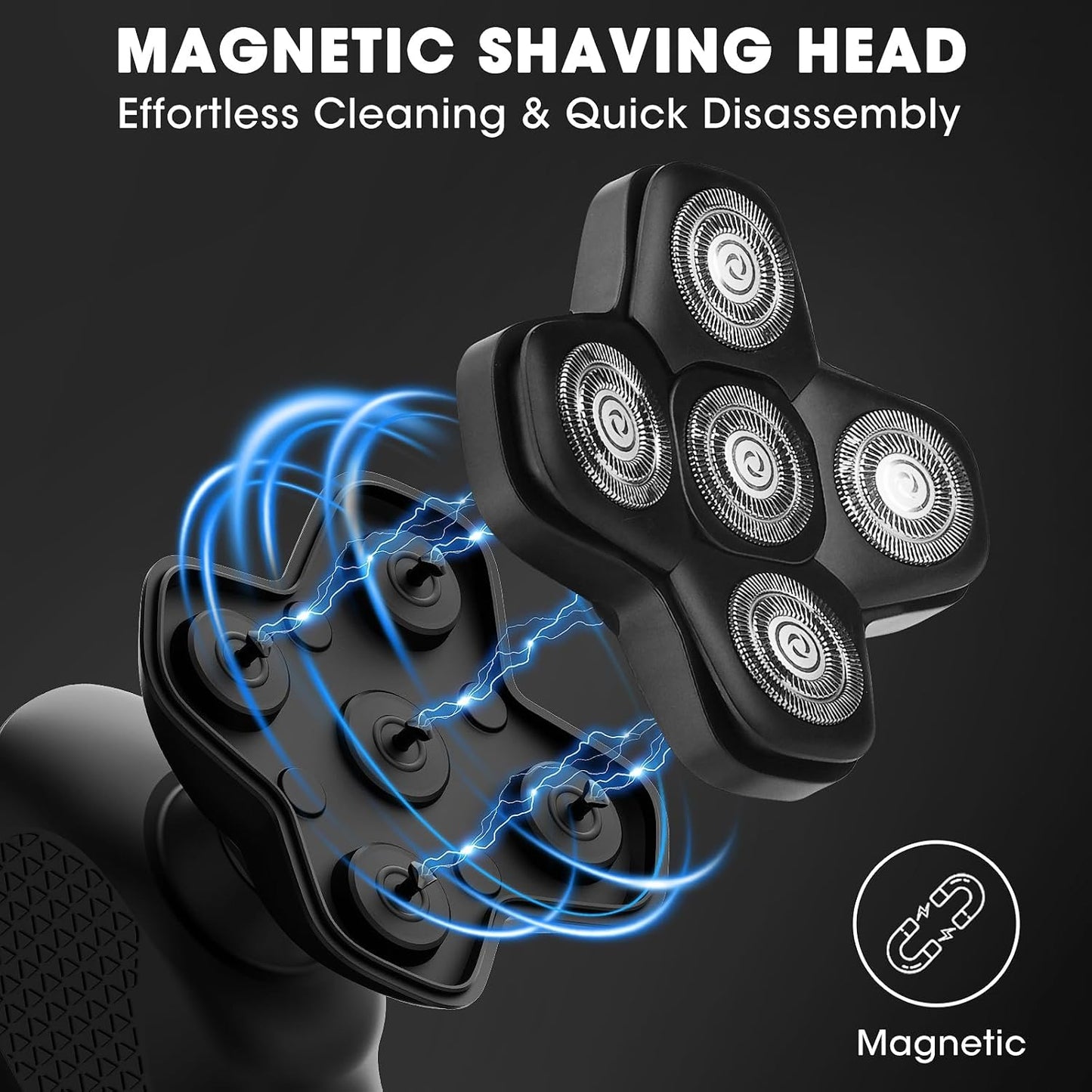 Manscape Body Trimmer for Men - Electric Grooming Kit for Smooth Shaving | IPX7 Waterproof, Bald Head & Body Shaver