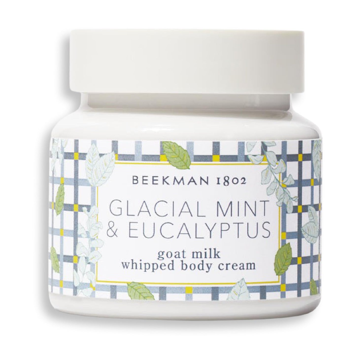 Beekman 1802 Whipped Body Cream – Rich Body Butter & Moisturizing Body Cream, Goat Milk Lotion, Shea Butter & Vitamin E, Hydrating Body Moisturizer for Dry Skin - Glacial Mint & Eucalyptus 8 oz