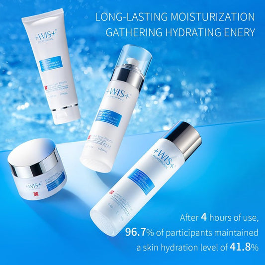 +WIS+ Moisturizing 4-Piece Skin Care Set - with Facial Cleanser, Toner, Lotion, Cream for for Cleansing, Hydration, Repair and Anti Aging,stocking stuffers