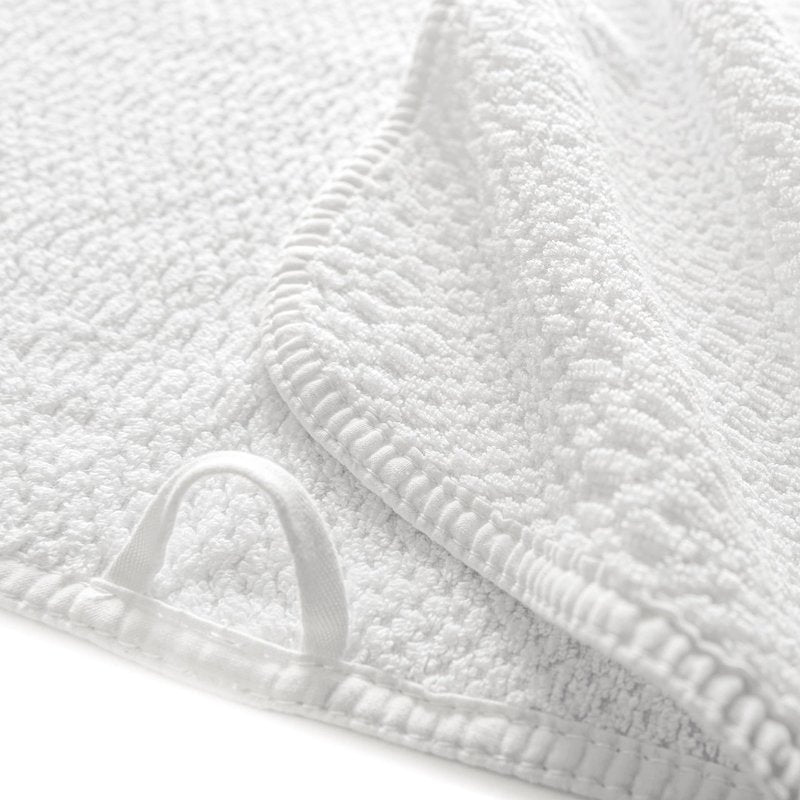Graccioza Bee Waffle Wash Cloth 12" x 12" - 100% Egyptian Combed Cotton, 550 GSM - Elegant Waffle Pattern Bath Towels - Super Absorbent and Quick Dry Washcloth - Soft Body and Face Towel - White