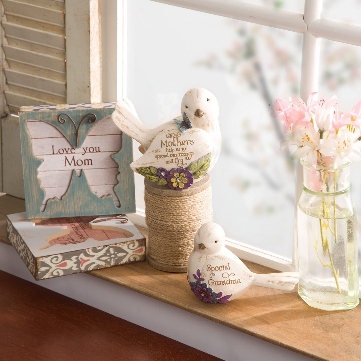 Pavilion Gift Company Simple Spirits 41084 Love You Mom Butterfly Plaque, 4-1/2"