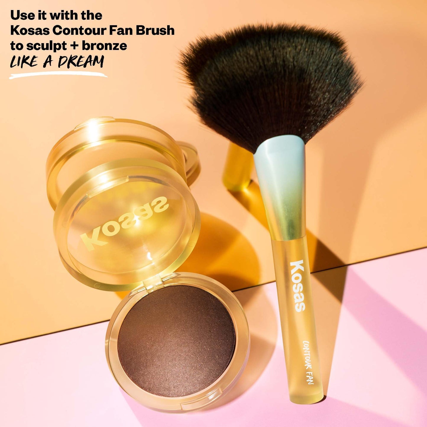 Kosas The Sun Show Glowy Warmth Baked Bronzer – Talc-Free Powder Bronzer for Face, Buildable Color, Natural Glow, Lightweight Finish, Paradise