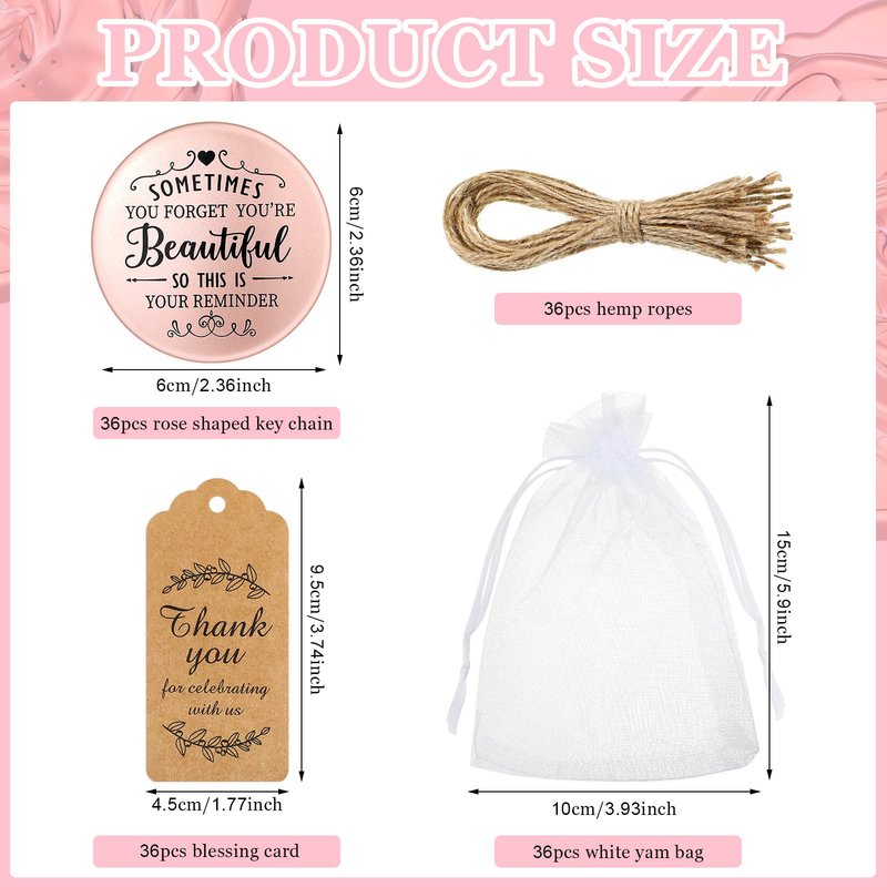 Tatuo 24 Set Sometimes You Forget Your Beautiful Compact Mirror Bulk for Women, Inspirational Appreciation Gifts, Pocket Makeup Mirrors for OT Month Valentine Galentine's Day Bridal Party Souvenir