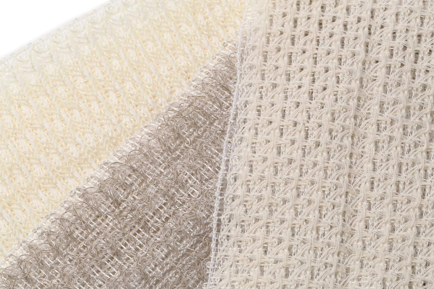 Exfoliating Washcloth [Made in Japan] Shower Back Scrubber, Plant-Based Loofah (3pcs Set)