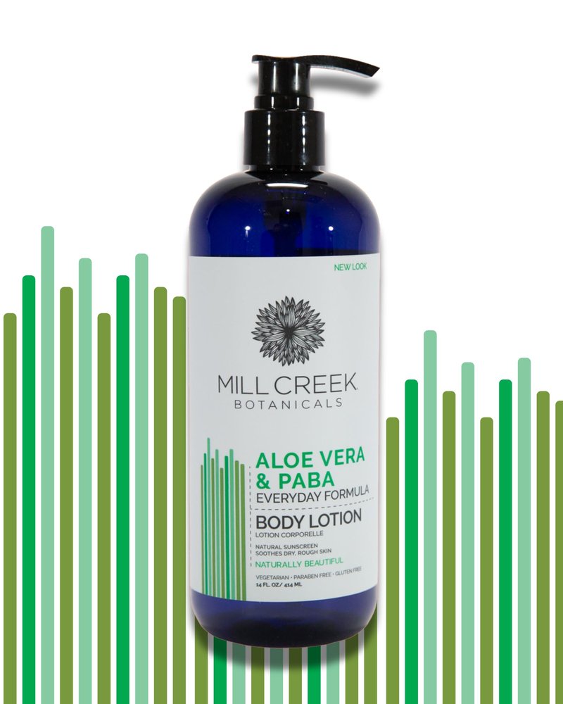 Mill Creek Botanicals Aloe Vera & Paba Lotion 14 oz, Pack of 2