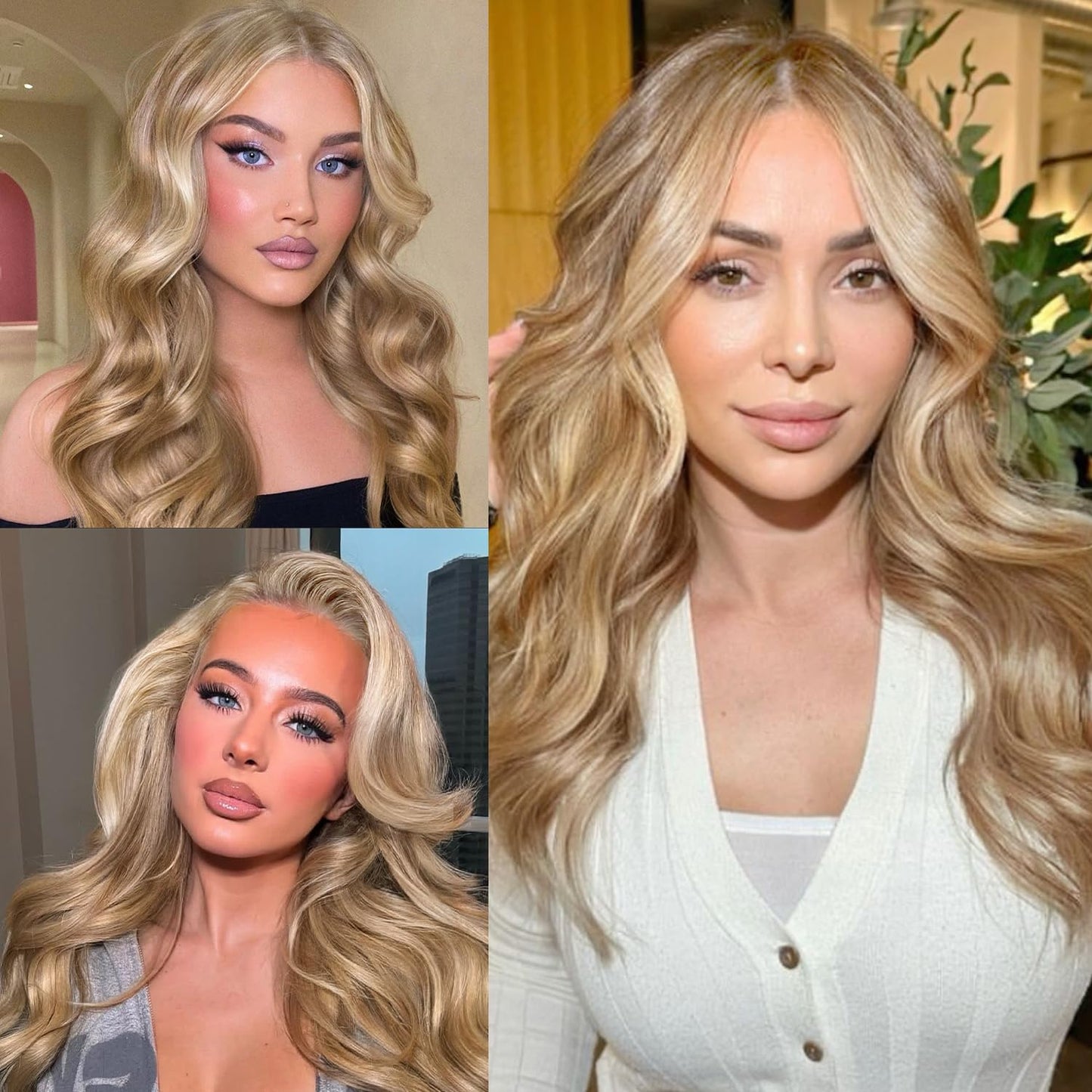BABEHERS Honey Brown Lace Front Wig 13x4 Pre Plucked Body Wave Synthetic Lace Front Wig for Women Highlight Heat Resistant Hair 22 Inch Daily Use