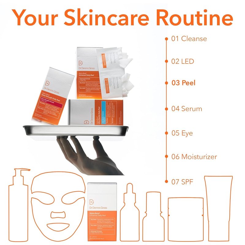 Dr. Dennis Gross Alpha Beta Daily Peel - Universal Treatment for Uneven Skin Tone & Fine Lines | 5 Treatments
