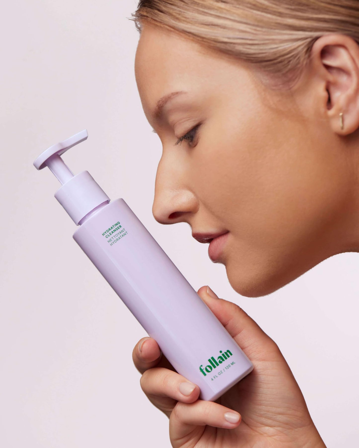 Follain Hydrating Cream-to-Lather Gentle Facial Cleanser for Dry Sensitive Skin | BHA-Alternative Willowbark, Rosehip Oil, Glycerin - Non-Stripping- Clean Beauty, Vegan & Cruelty-Free