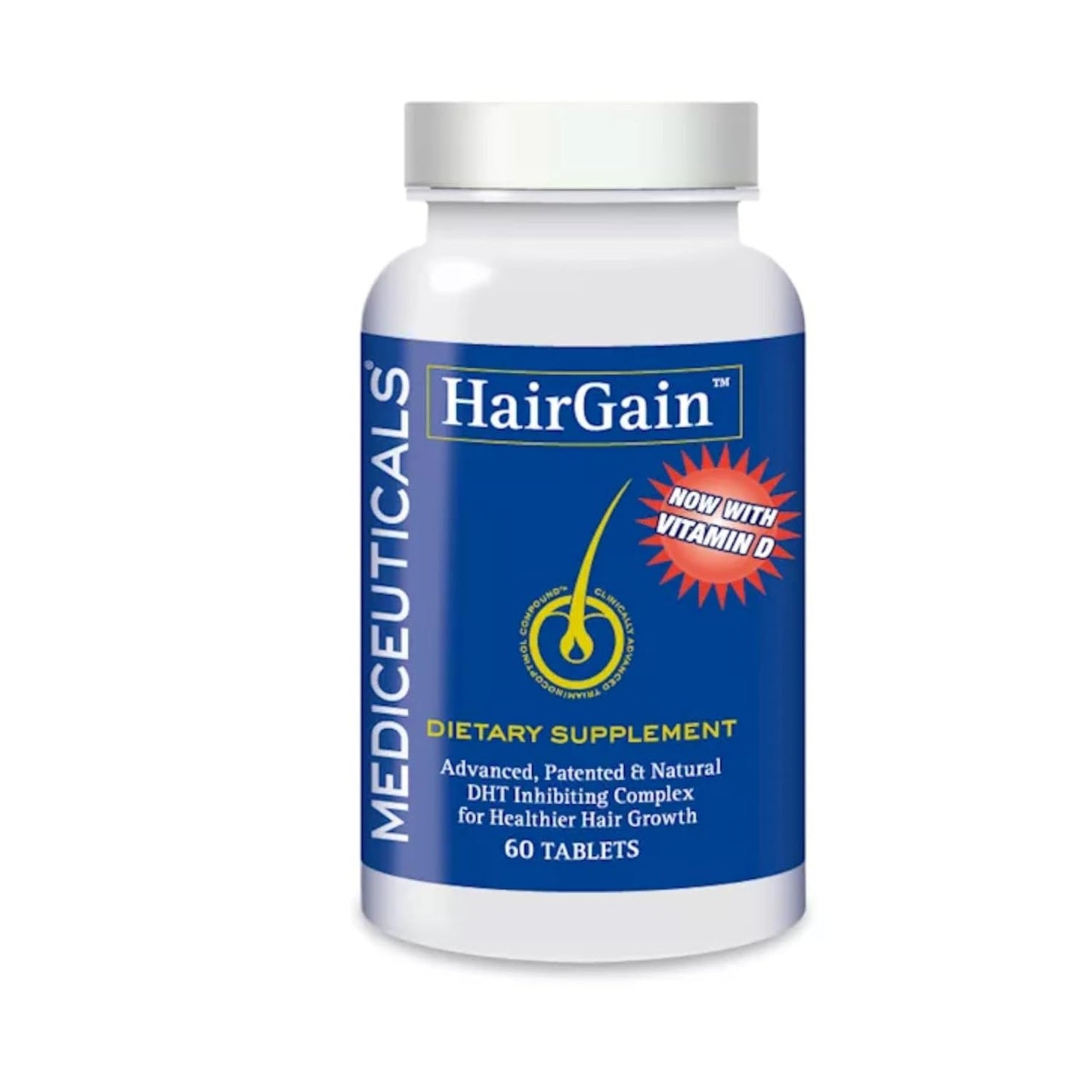 HairGain Unisex Hair Growth Supplement - 60 Tablets for Thicker, Healthier Hair