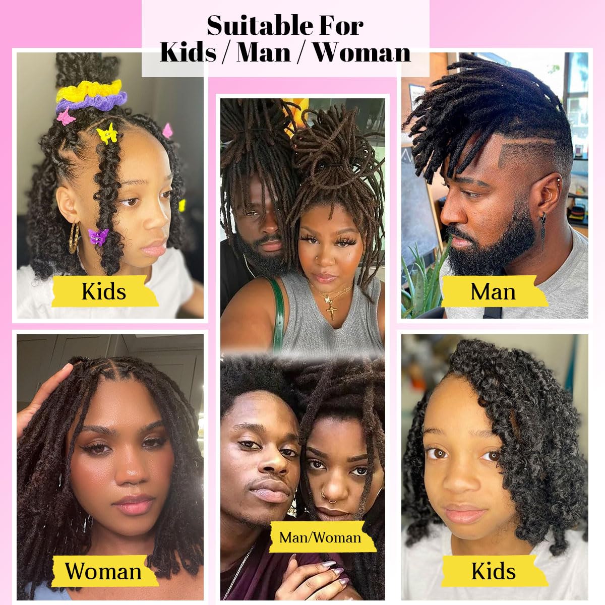 8 inch Loc Extensions Human Hair with Curly Ends, 0.4cm Width Permanent Dreadlock Extension Human Hair 20 Strands Natural 1B30 100% Full Handmade Dreads .Dyed and Bleached Pre Curled Drealocks